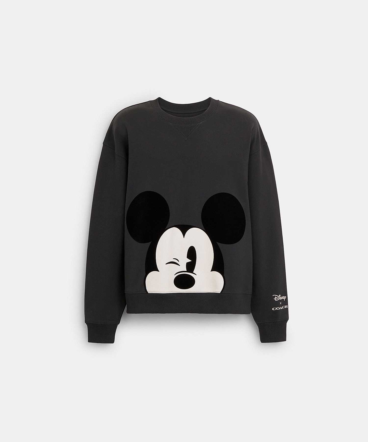DISNEY X COACH WINK MICKEY MOUSE CREWNECK SWEATSHIRT CK697 A0R