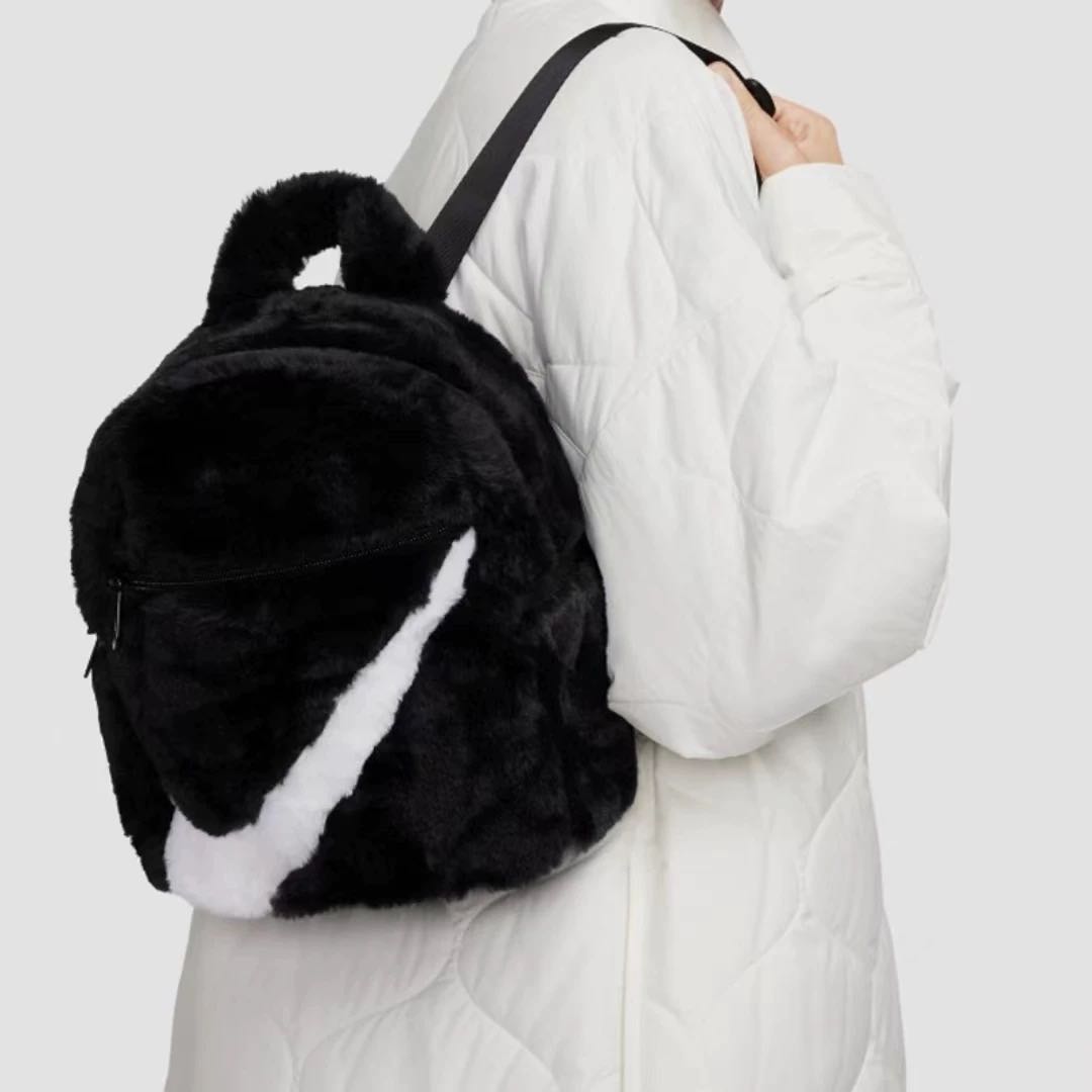 Black faux on sale fur mini backpack