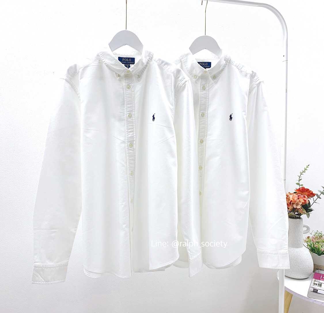 Ralph Lauren Garment-Dyed Oxford Shirt (White) | LINE SHOPPING