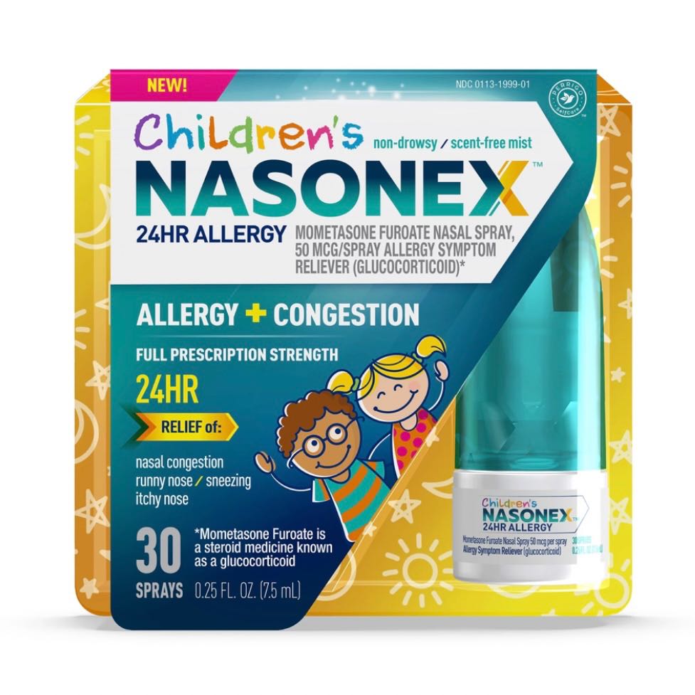 บรรเทาอาการ ภูมิแพ้ Children's Nasonex 24HR Allergy Nasal Spray, Non