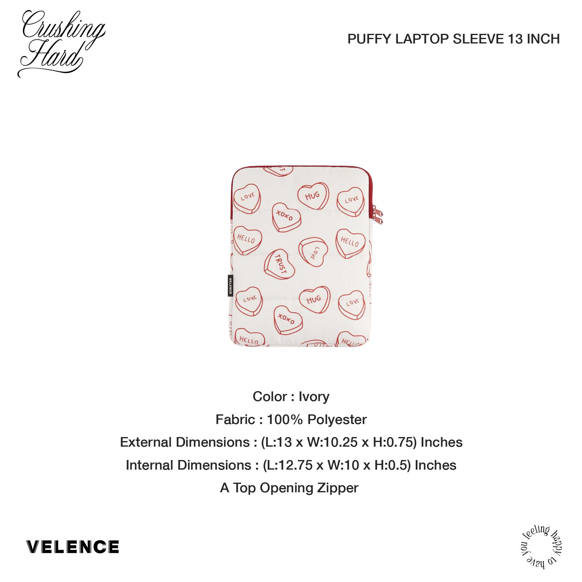 Puffy Laptop Sleeve 'Crushing Hard' | LINE SHOPPING