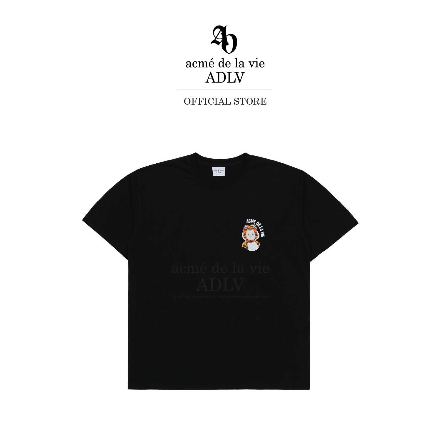 ADLV เสื้อยืด Oversize Mini Baby Face Cat Earplug Short Sleeve T-Shirt ...