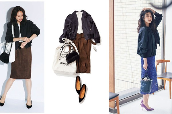 ブルゾンコーデ選 レディース 黒 グレー ネイビー ベージュのカラー別ブルゾンファッションをご紹介 Oggi