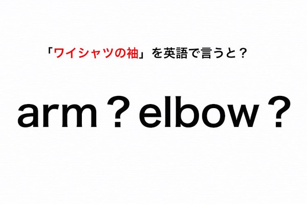 ワイシャツの袖 を英単語ひとつで 正しく言える 伝わる英会話講座 Oggi