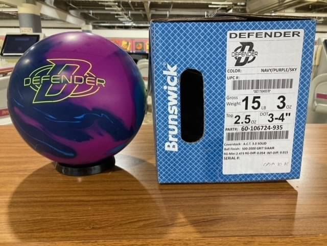 未使用 BRUNSWICK ディフェンダー 15ポンド（転がりと曲がり