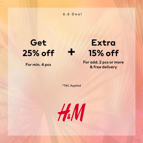 Hm 25 off code sales