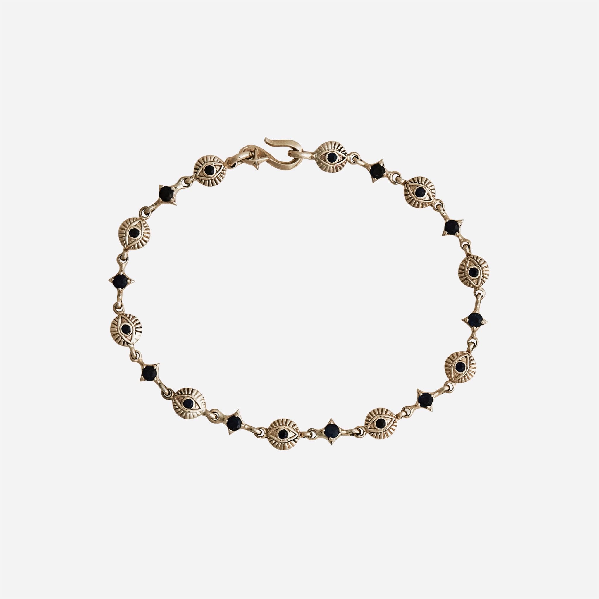 THIRD EYE Gold 9K Blue Sapphire Bracelet