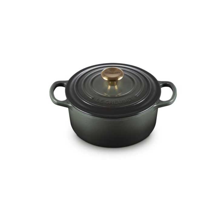 SIGNATURE ROUND CASSEROLE18CM THYME GOLD KNOB