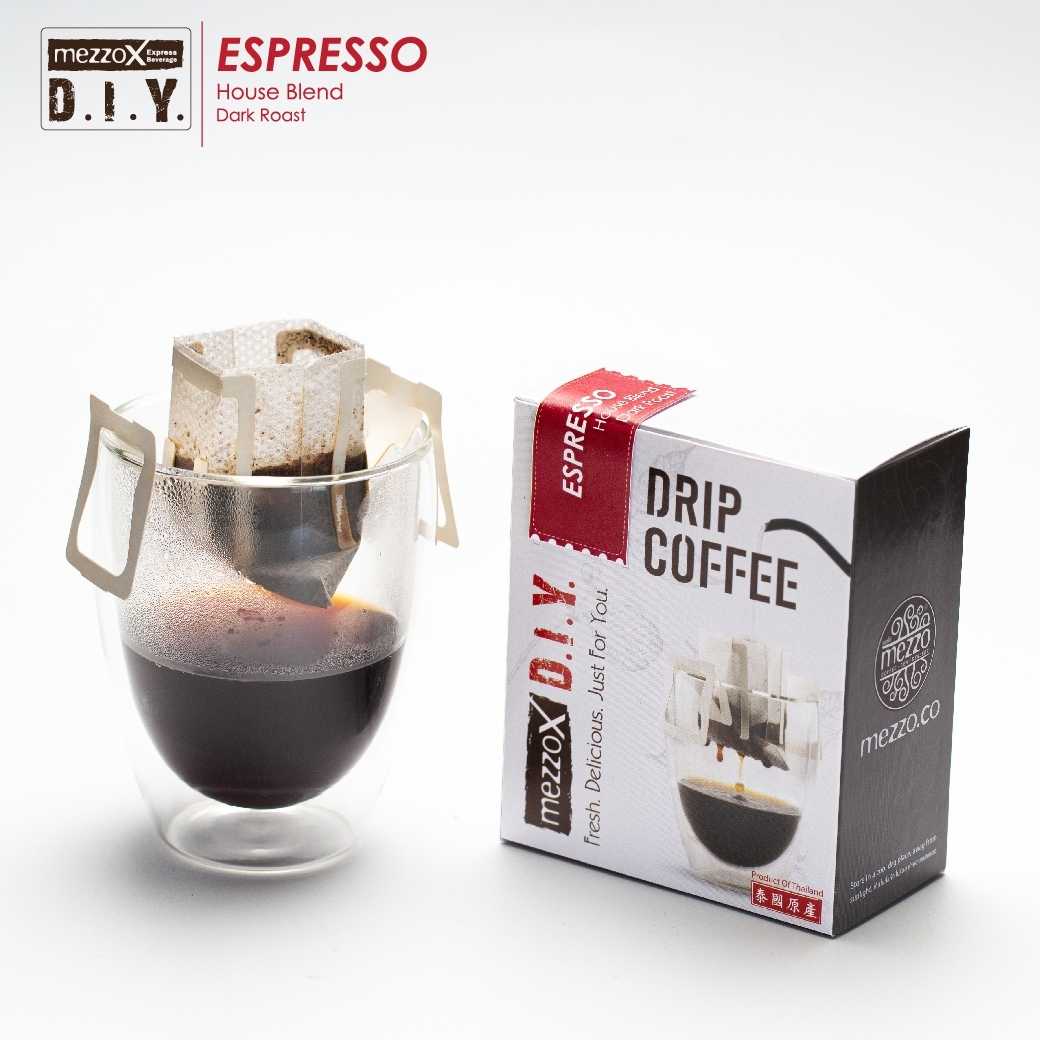 กาแฟดริป (เอสเพรสโซ่) 1 กล่อง (8 กรัม x 5 ซอง) ; Drip Coffee (Espresso) 1 Box (8 gm. x 5 sachets)