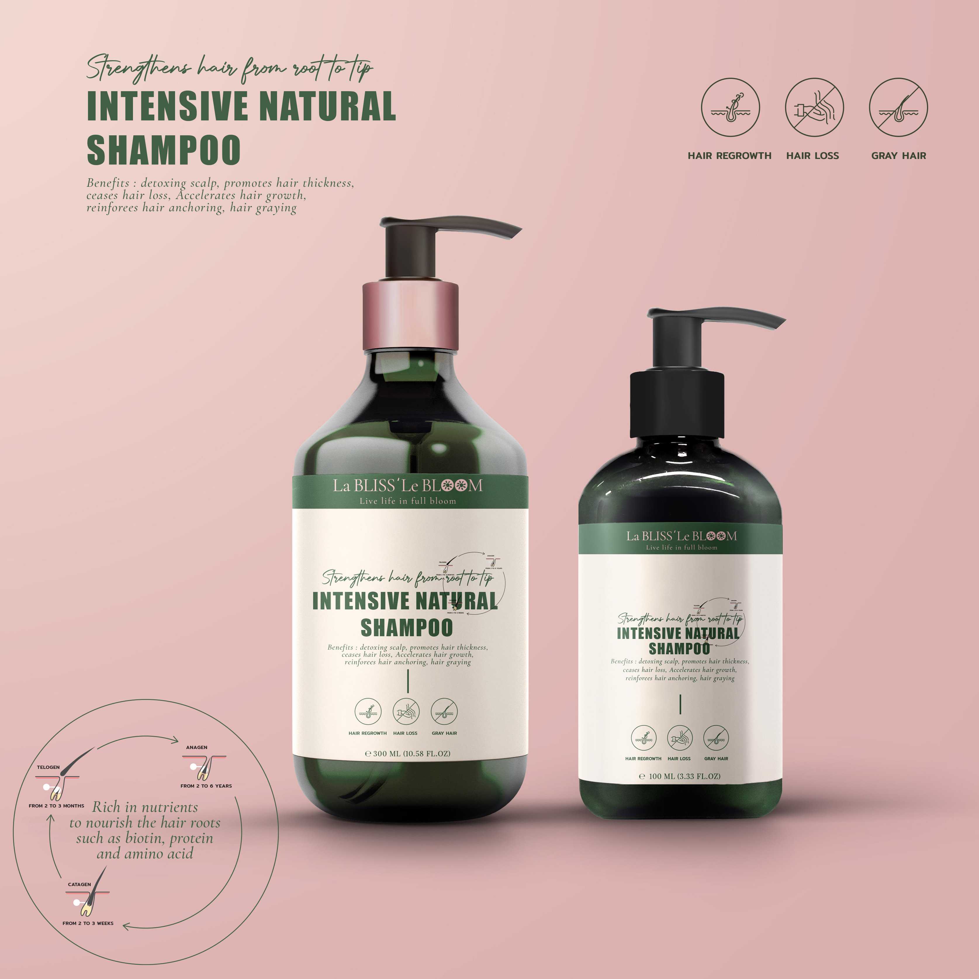 Labliss Lebloom Intensive natural  shampoo แชมพูที่ช่วยในการ detox หนังศีรษะ