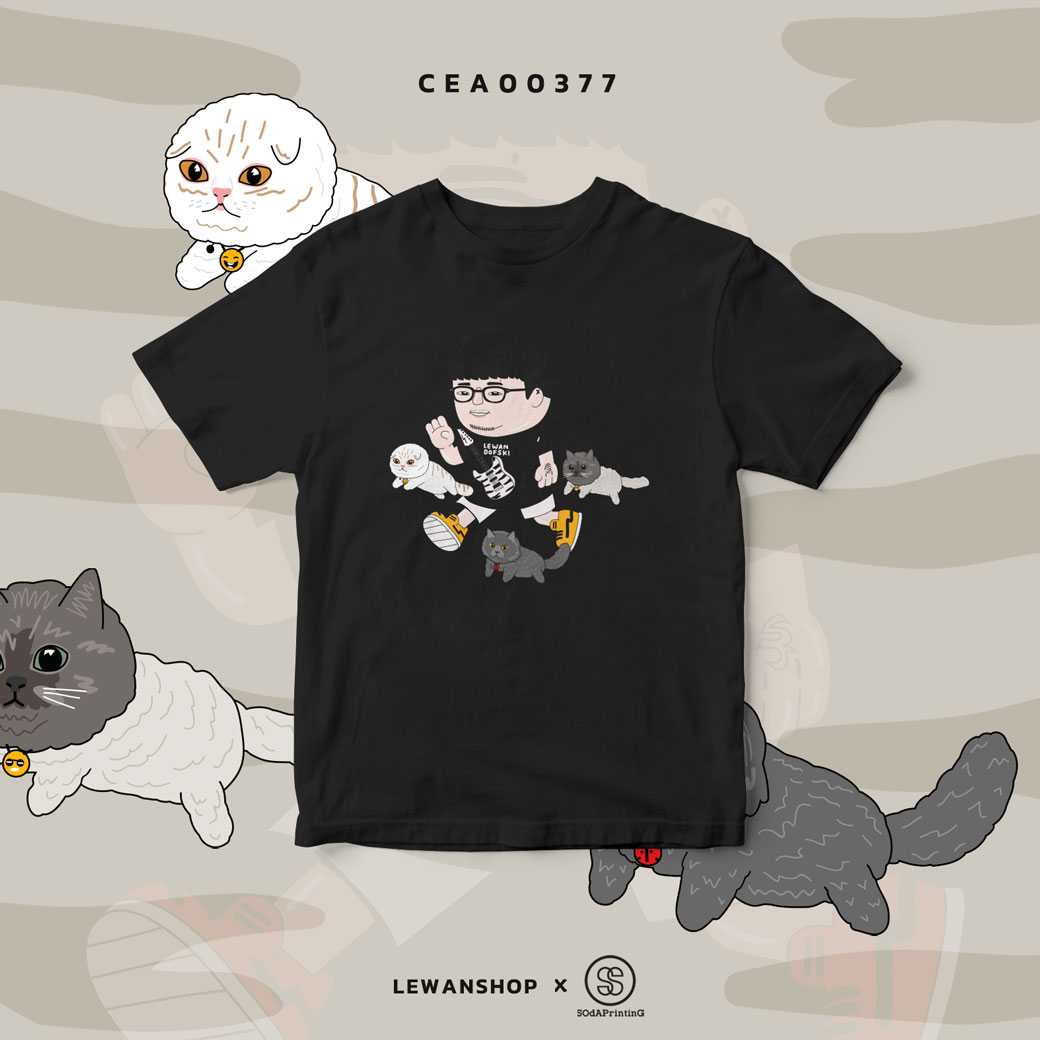 เสื้อยืด พิมพ์ลาย Lewanshop II สีดำ CEA00377 #เสื้อ #เสื้อยืด #Lewanshop