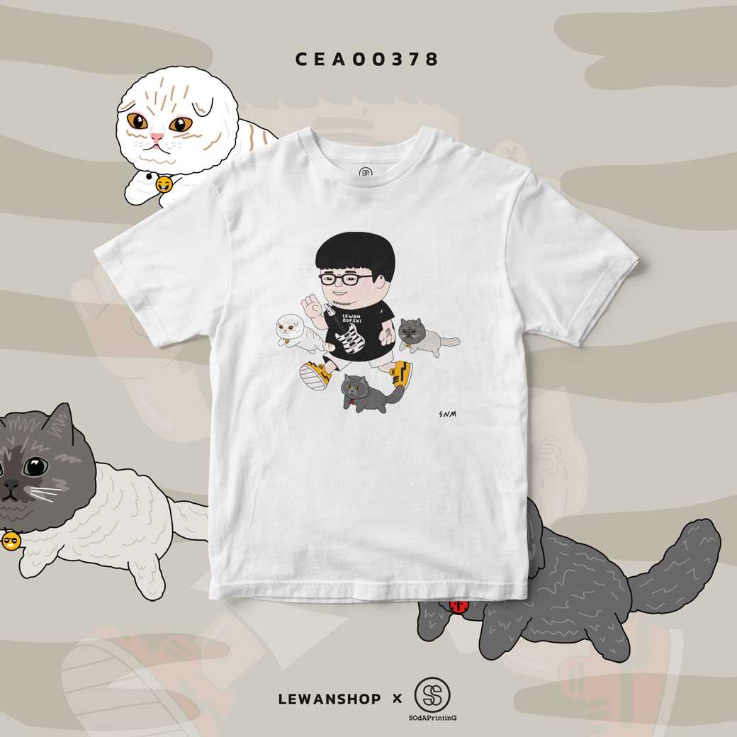 เสื้อยืด พิมพ์ลาย Lewanshop II สีขาว CEA00378 #เสื้อ #เสื้อยืด #Lewanshop