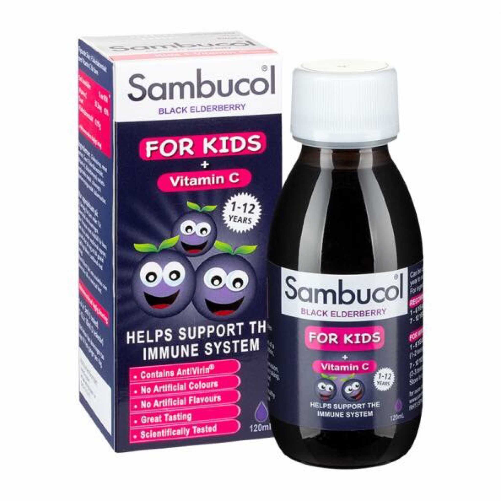 Sambucol จากประเทศอังกฤษ 120 ml สำหรับน้อง  1 ขวบขึ้นไป