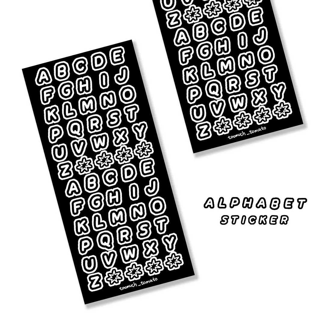 Sticker alphabet black version🤍