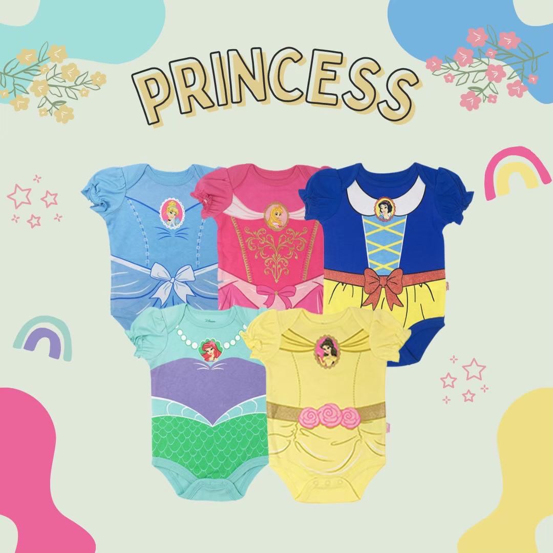 สินค้าขายดี Disney Princess Baby Bodysuit [5 Pcs]