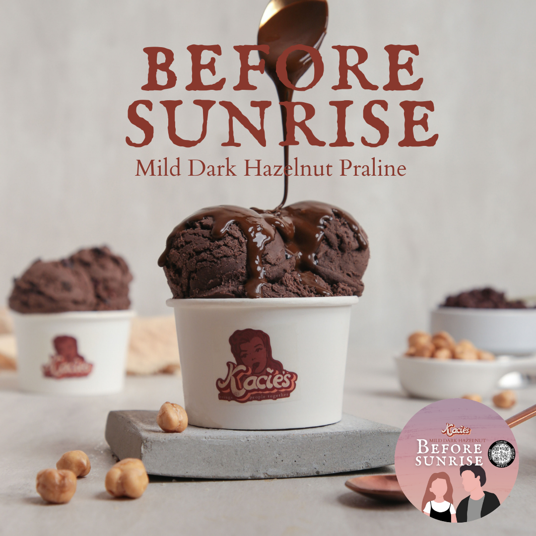 Before Sunrise - Mild Dark Choc Gelato  with Hazelnut Praline