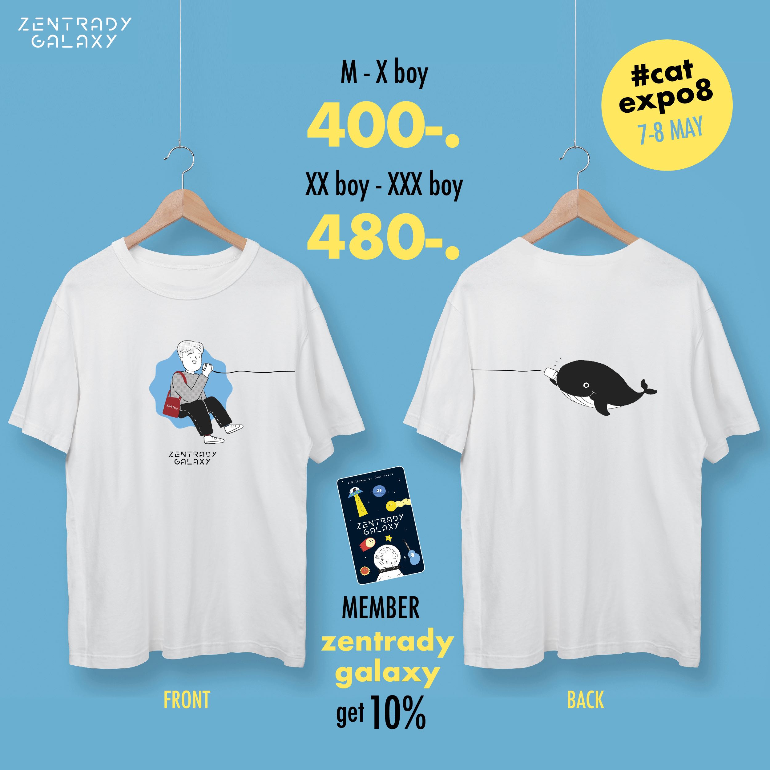 T-shirt ลายวานวาฬ