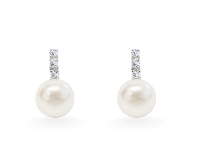 (Pre order) Tiny Diamond Pearl Earring