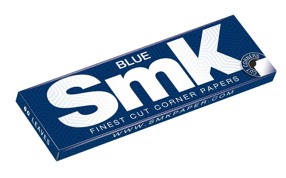 312039 SMK Regular Blue Cut Coner  69x37mm 60leaves/pack  14gram 1x50packs/box