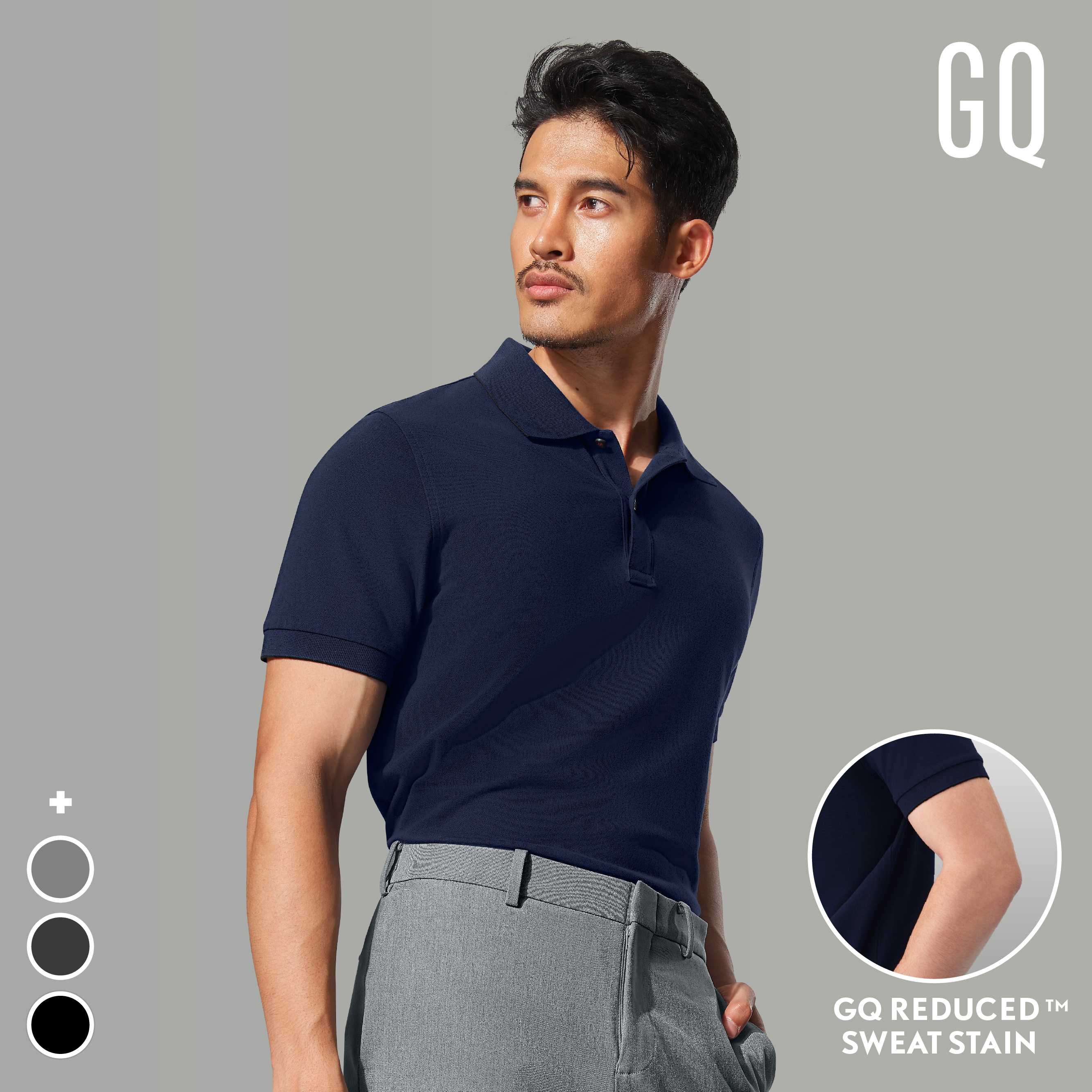 GQ Perfect Polo™ เสื้อโปโลอำพรางคราบเหงื่อ Classic Collection
