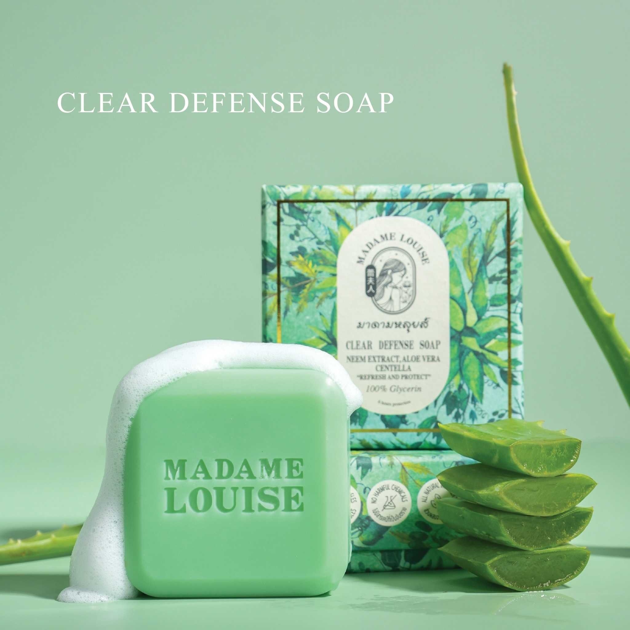 CLEAR DEFENSE SOAP สูตรปกป้องแบคทีเรีย ระงับกลิ่นกาย