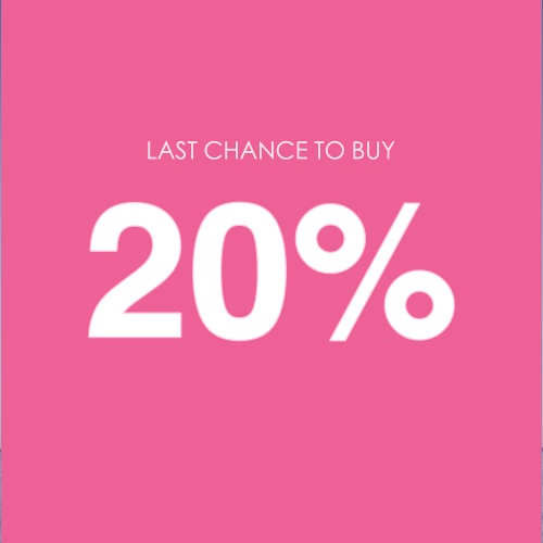 20% Off- Last Chance to buy