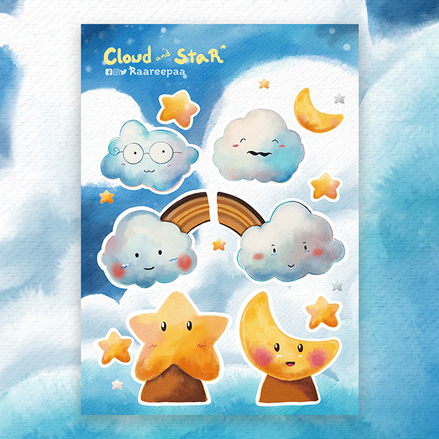 Sticker A6 : Cloud and StaR