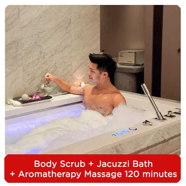 [𝗖𝗼𝘂𝗽𝗹𝗲 𝗣𝗮𝗰𝗸𝗮𝗴𝗲]  Body Scrub + Jacuzzi Bath + Oil Massage 120 mins