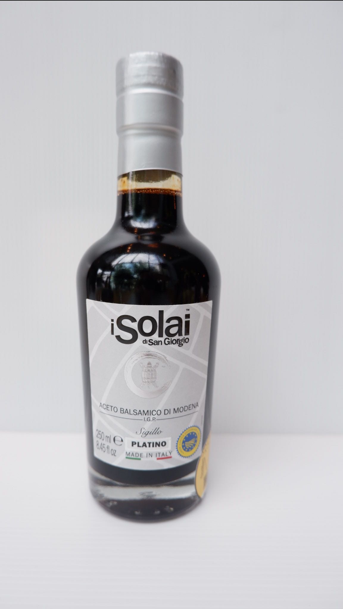 I Solai di San Giorgio - BALSAMICO ESSIG aus Modena I.G.P. - Platin Aufkleber - 250ml 