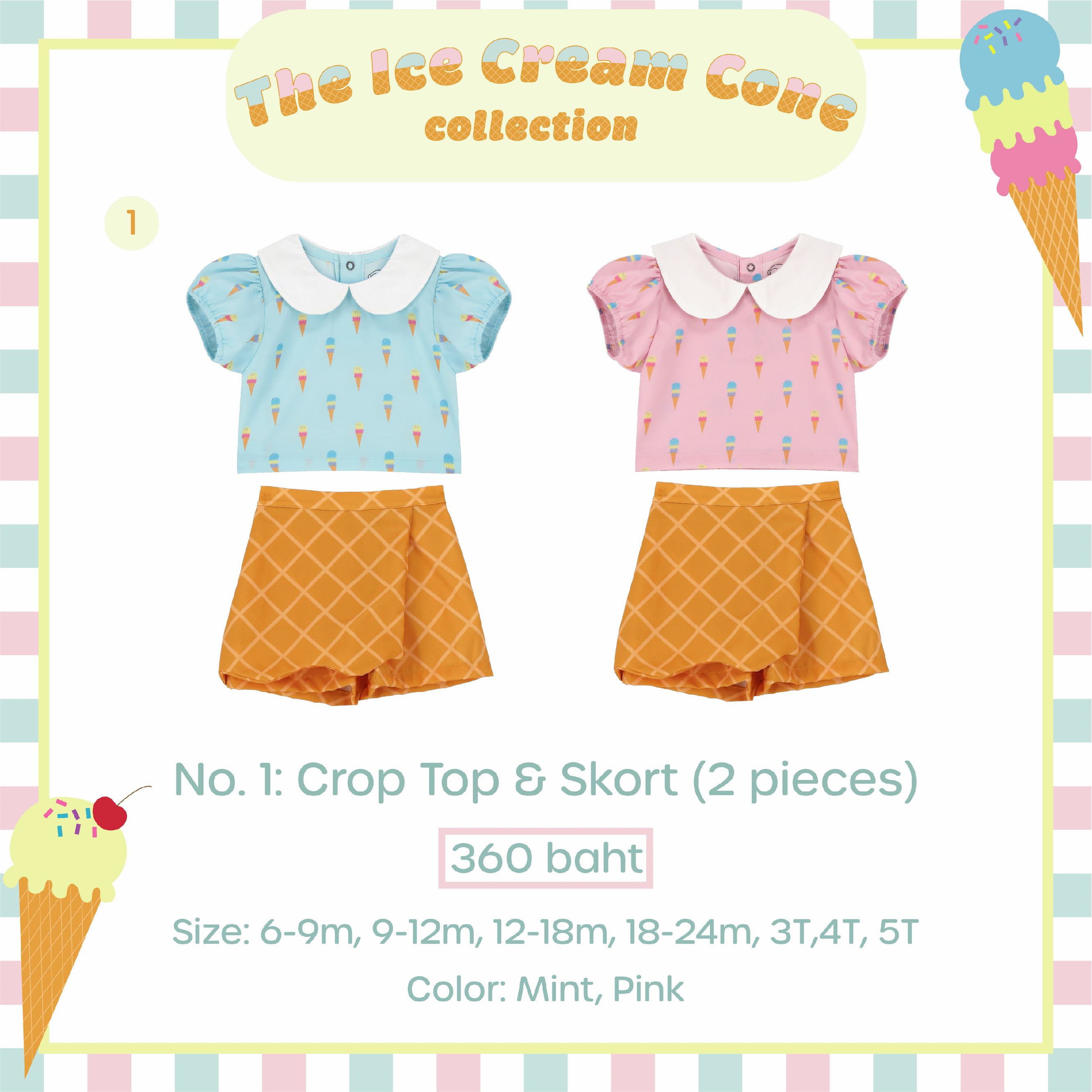 No. 1 Crop Top & Skort เสื้อคร้อปกับกระโปรงกางเกง