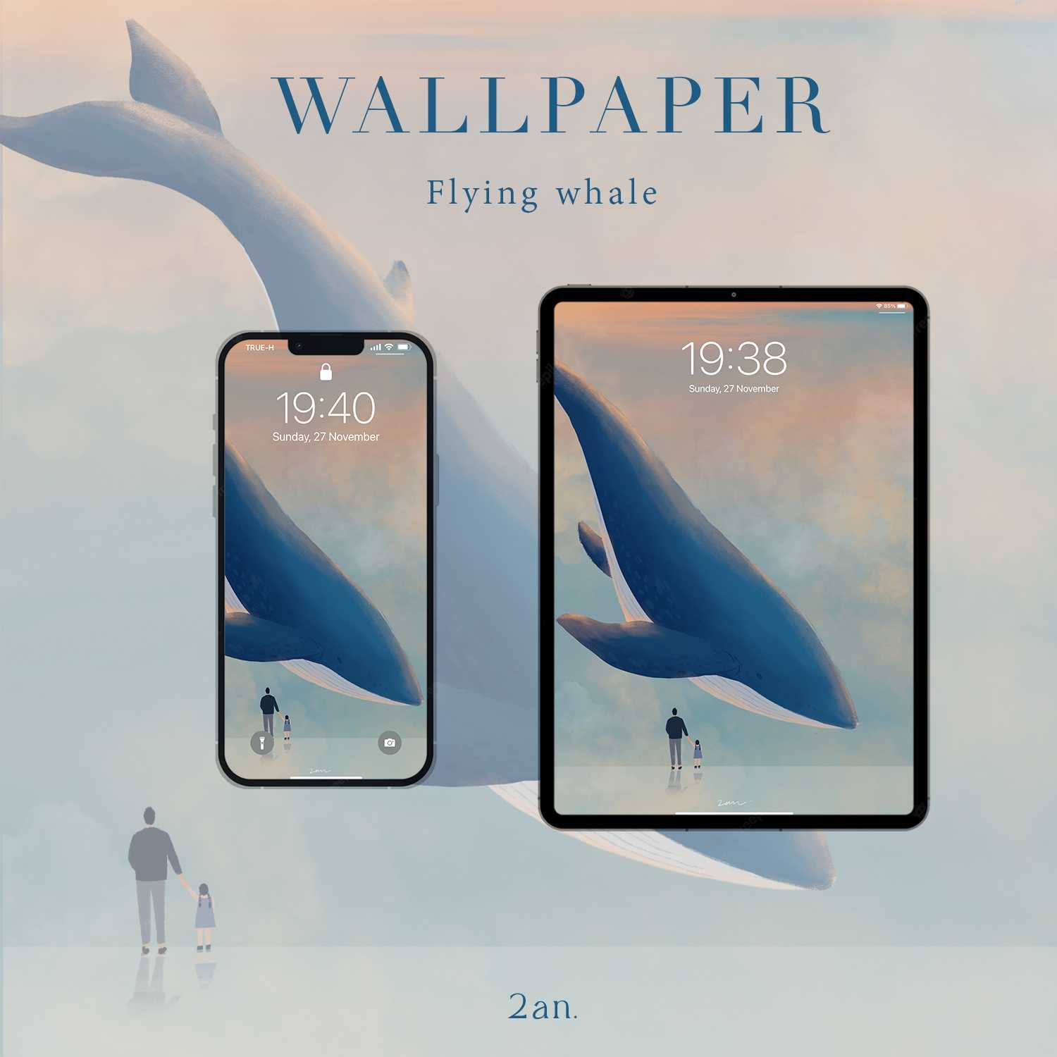 Wallpaper | Whale set