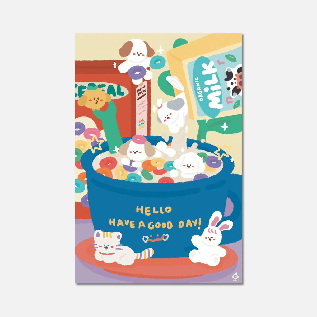 cereal postcard