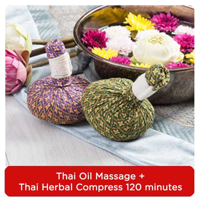 [𝟭 𝗽𝗲𝗿𝘀𝗼𝗻] Thai Oil Massage + Thai Herbal Compress 120 mins
