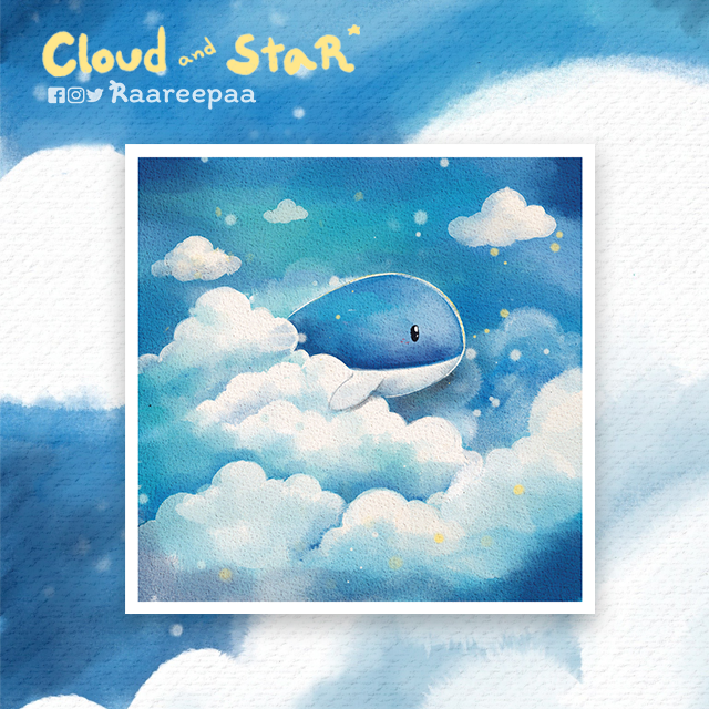 Postcard 4x4 : Whale Done, Well Done ! [Cloud and StaR]
