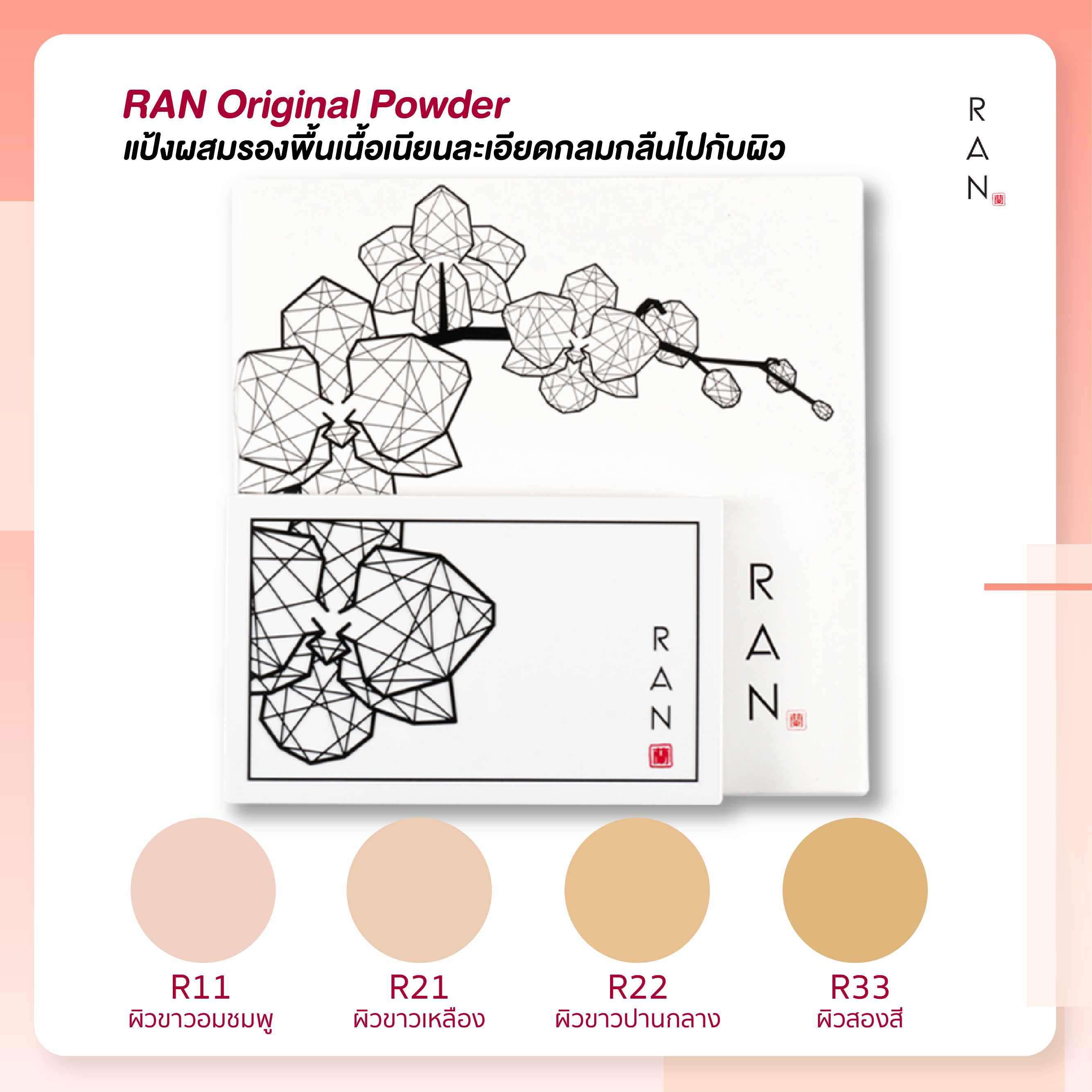 แป้งรันออริจินัล RAN Original Powder SPF 30 PA++++