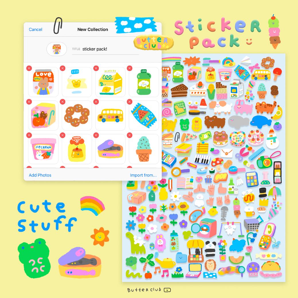 Digital sticker (cute stuff)