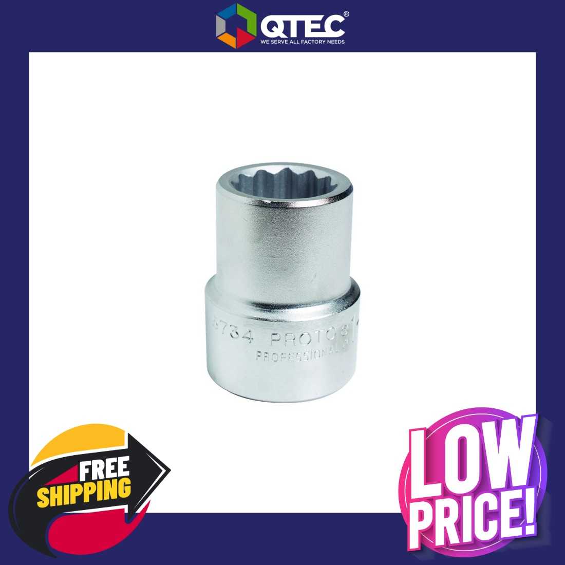 (ส่งฟรี) ลูกบล็อก 12 เหลี่ยม PROTO Socket J5744 - Drive Size 1'' DRIVE SOCKET 1-3/8'' - 12 POINT