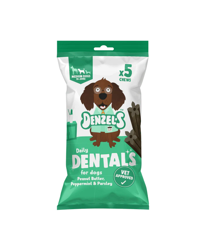 Daily Dentals For Medium Dogs: Peanut Butter, Peppermint & Parsley (5 chews)