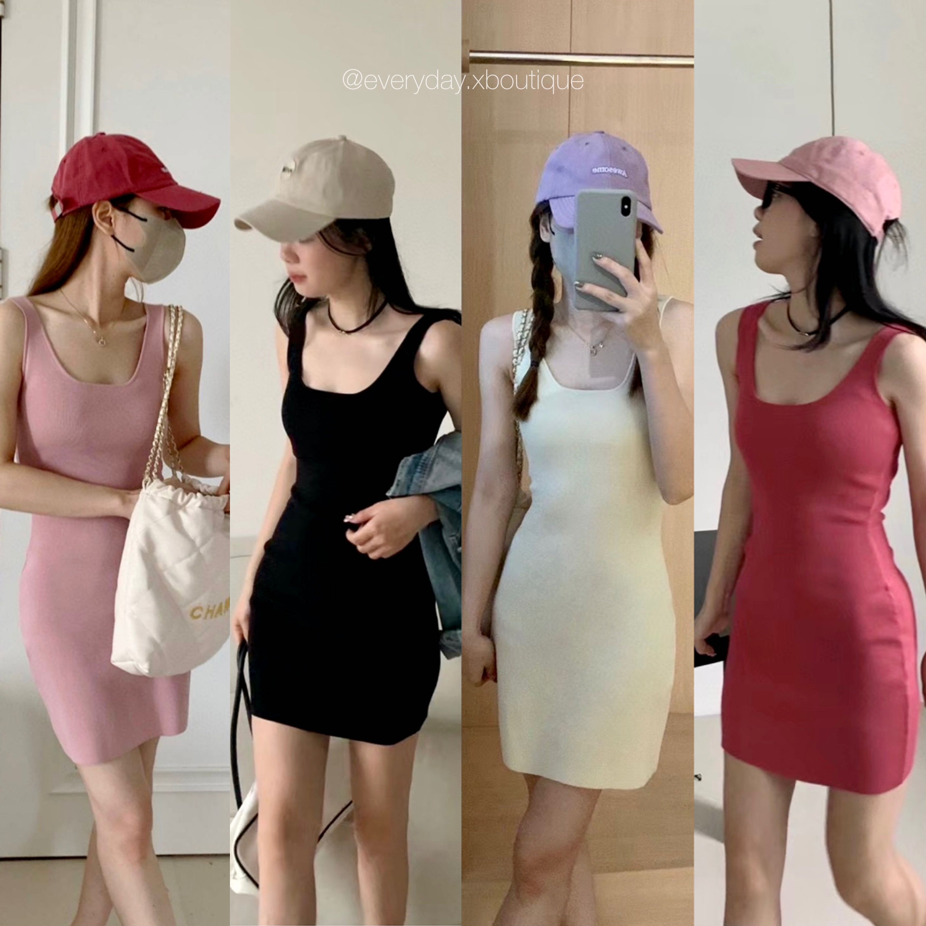 𝐍𝐄𝐖 𝐈𝐍📍Jennie mini dress(380฿ฟรีส่ง) มินิเดรสไหมพรม ทรงสวย กระชับ เข้ารูป หนากำลังดี ไม่บาง 