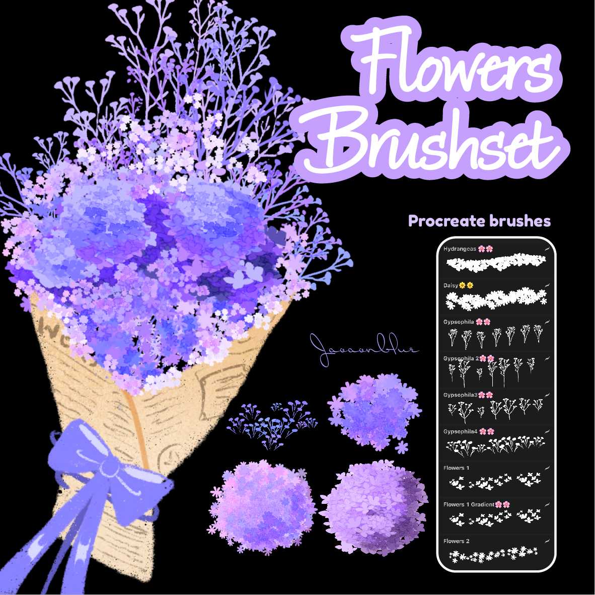 Procreate Flowers brushes