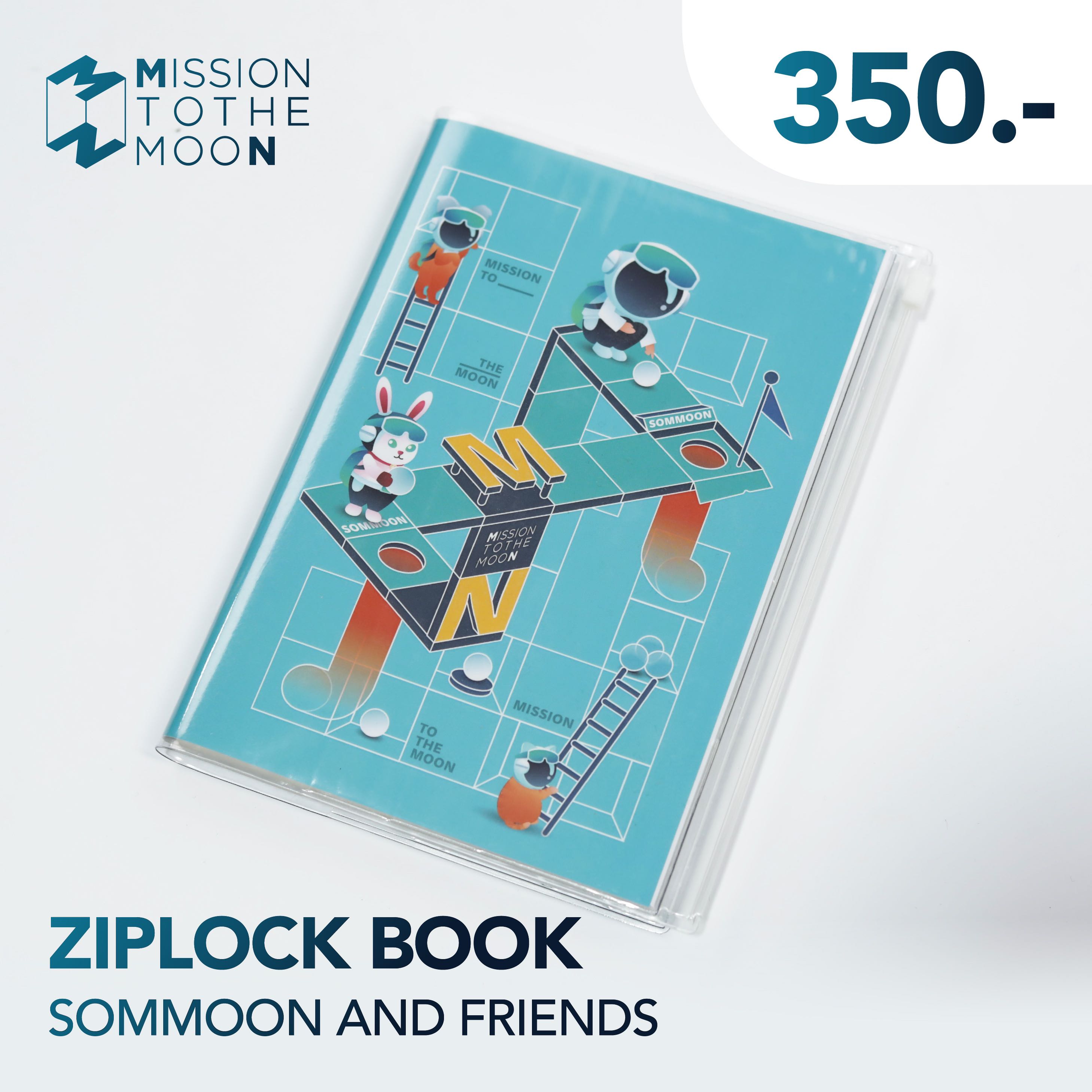 Mission To The Moon Ziplock Book - ลาย Sommoon and Friends