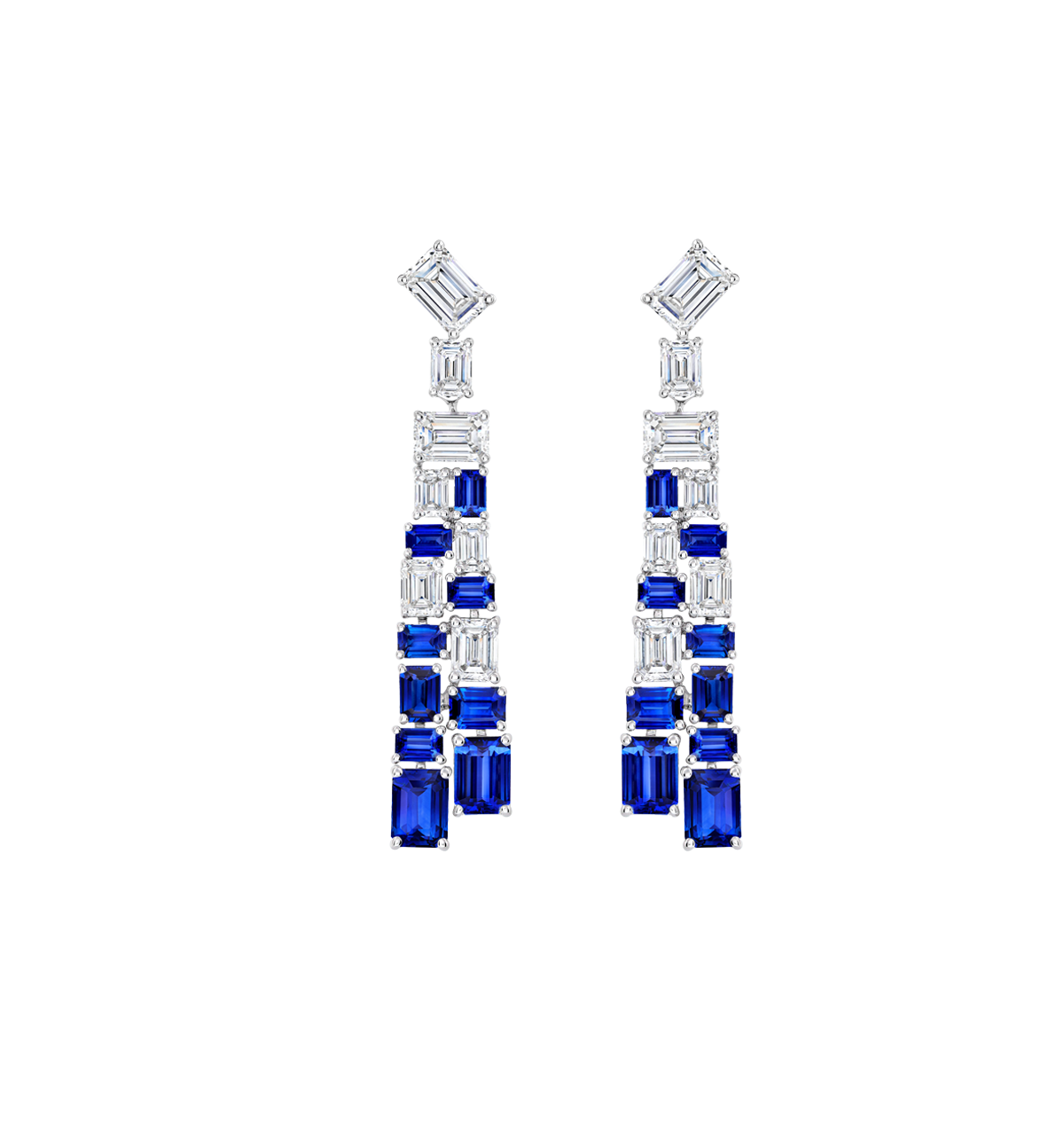 MOSAICA EARRINGS IN WHITE GOLD