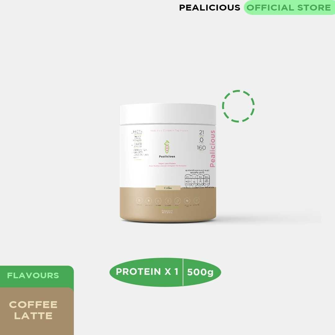 NEW! Pealicious organic Belgian pea protein with real coffee สูตรเพิ่มการเผาผลาญ ชะลอวัย 500g