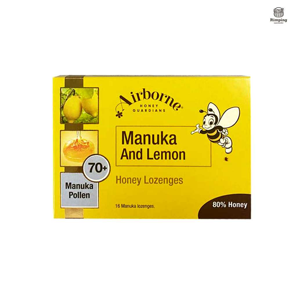 เม็ดอม Airborne Honey - Manuka 70+ Honey & Lemon Lozenges