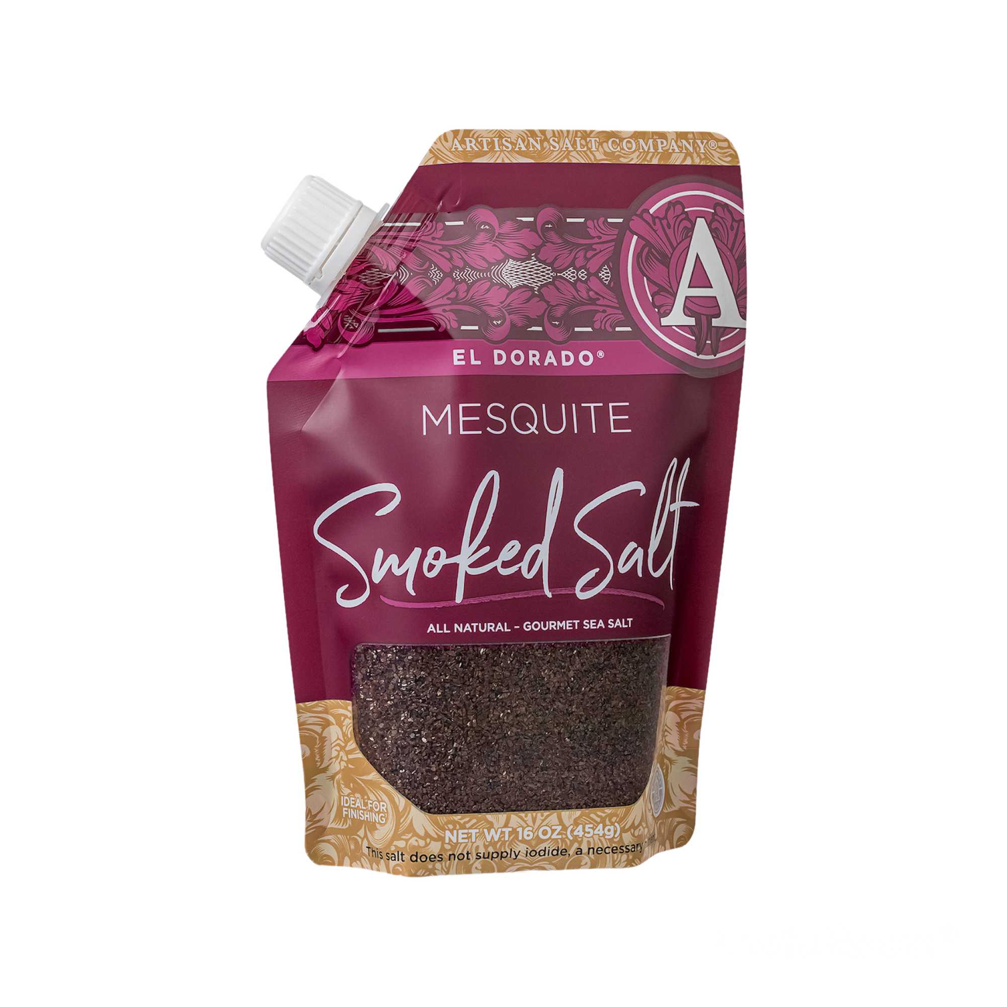 เอลโดราโด เกลือทะเลรมควันไม้เมสกีต ถุงจัมโบ้ EL DORADO® MESQUITE SMOKED SEA SALT (454 grams)