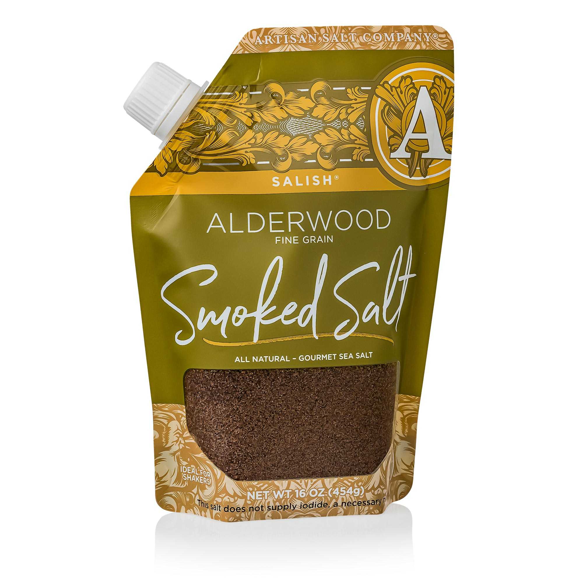 ซาลิช เกลือทะเลรมควันไม้อัลเดอร์วู้ด Salish® Alderwood Smoked Sea Salt (454 grams)