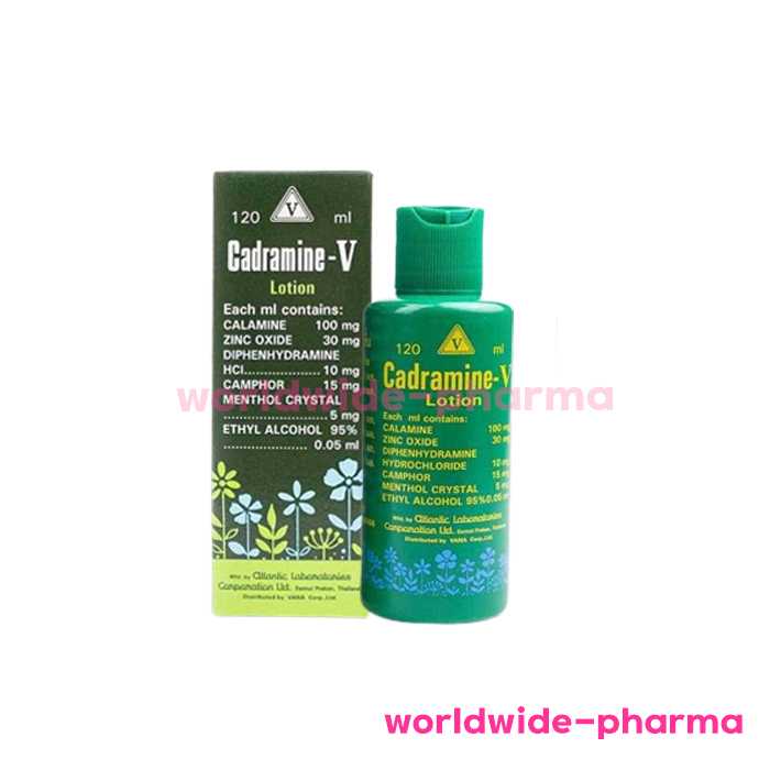 Cadramine V 120 ml คาดรามาย- วี โลชั่น 120 มล ยาทาแก้คัน โลชั่นแก้คัน ผื่นแพ้ผิวหนัง