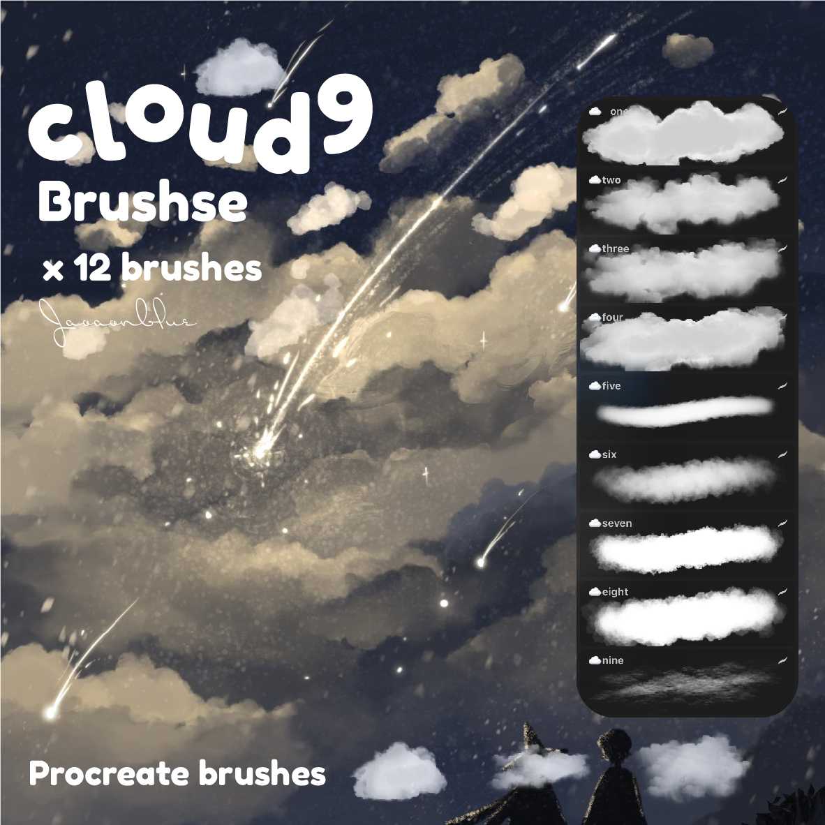 cloud.9 brushes for  Procreate