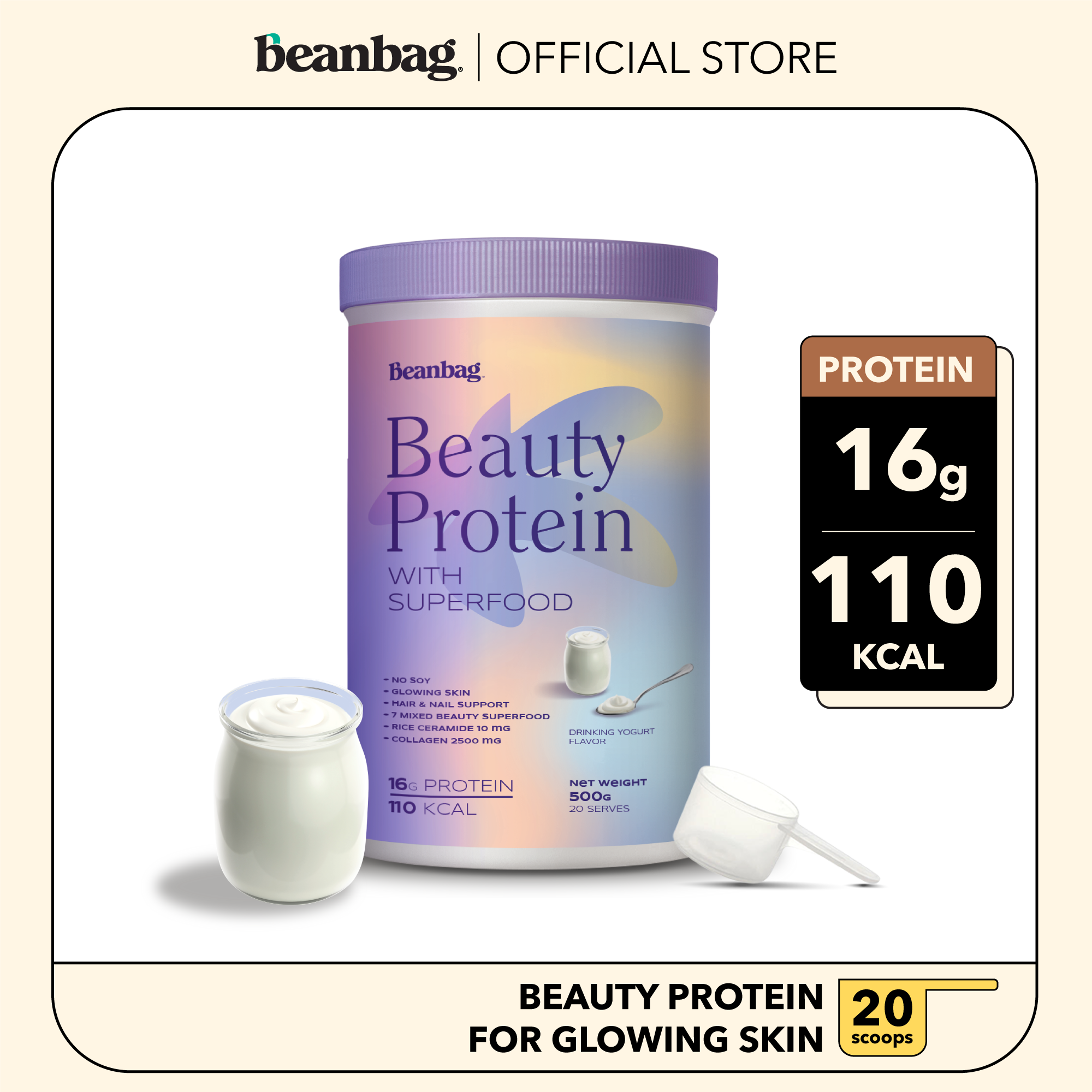 Drinking Yogurt Beauty Protein with superfood 500g.