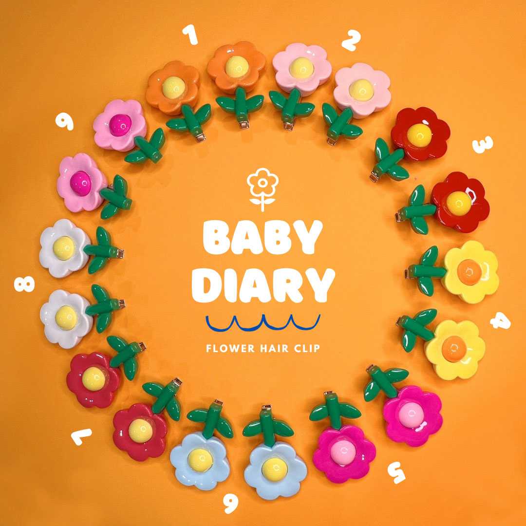 [ฺBaby Diary] กิ๊บติดผมดอกไม้